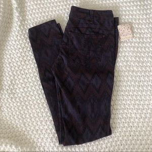 NWT Free People Aztec Print denim.